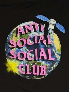 Anti Social Social Club Worldwide Globe Tee Black